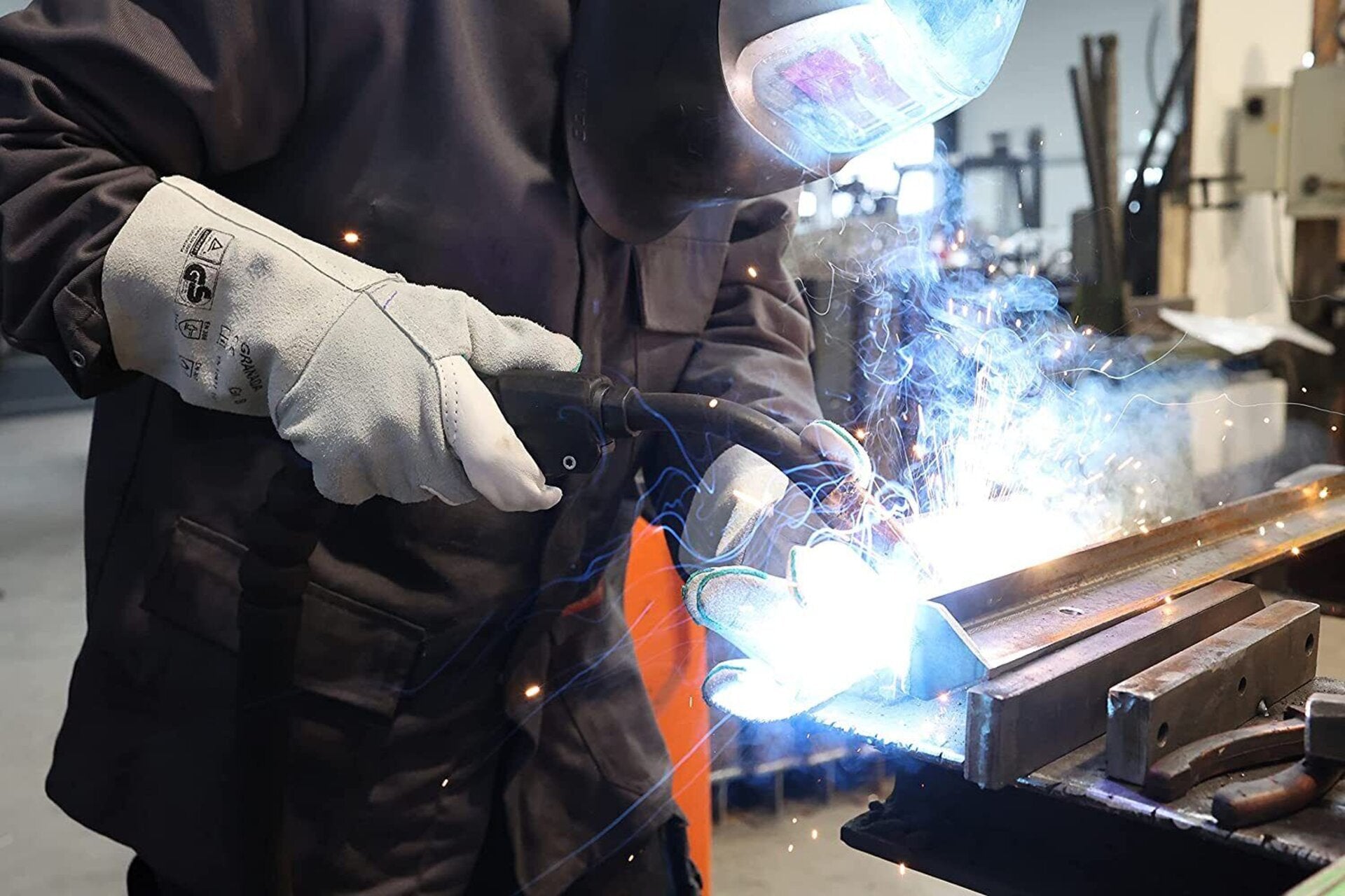 100335 Hase Granada- long 5-Fg Schweißerhandschuh hitzebeständig 6 Paar Gr 8-12 Hase Safety Gloves