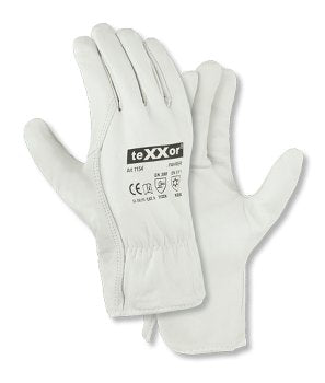Warme teXXor® Winter-Arbeitshandschuhe aus Rindnappaleder mit weichem Moltonfutter