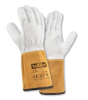 teXXor® Robuste Schweißerhandschuhe Natur/Beige für präzisen Schutz