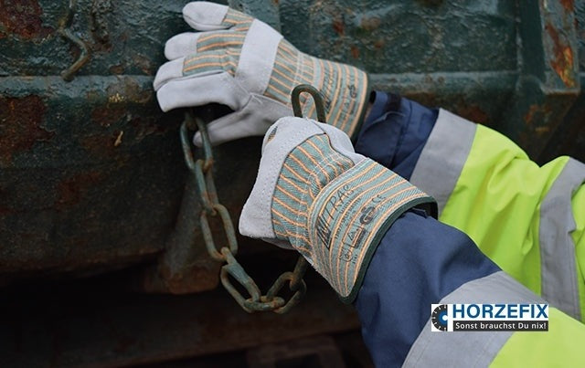 1302/120 Nitras SPLIT MASTER Rindspaltleder Handschuh mit Stulpe 1,2 mm grau 12 Paar Gr 10 horzefix