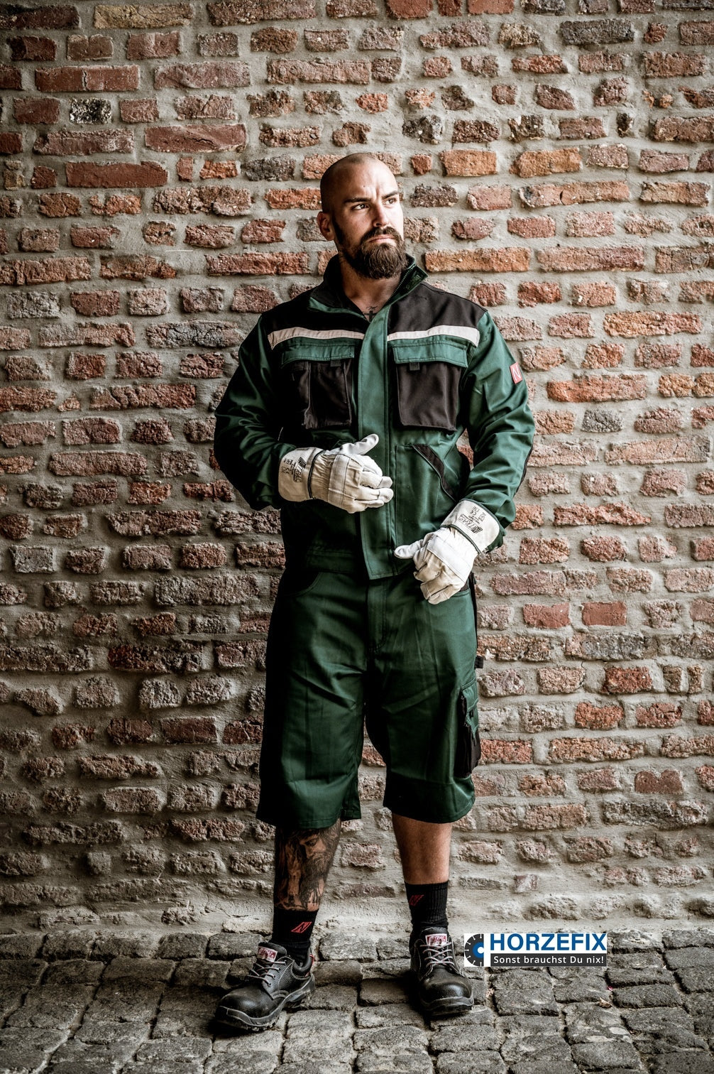 1403P Nitras PLUTO Rindvolllederhandschuh Doppelnähte grau Segeltuchstulpe 12 Paar Gr 10 horzefix