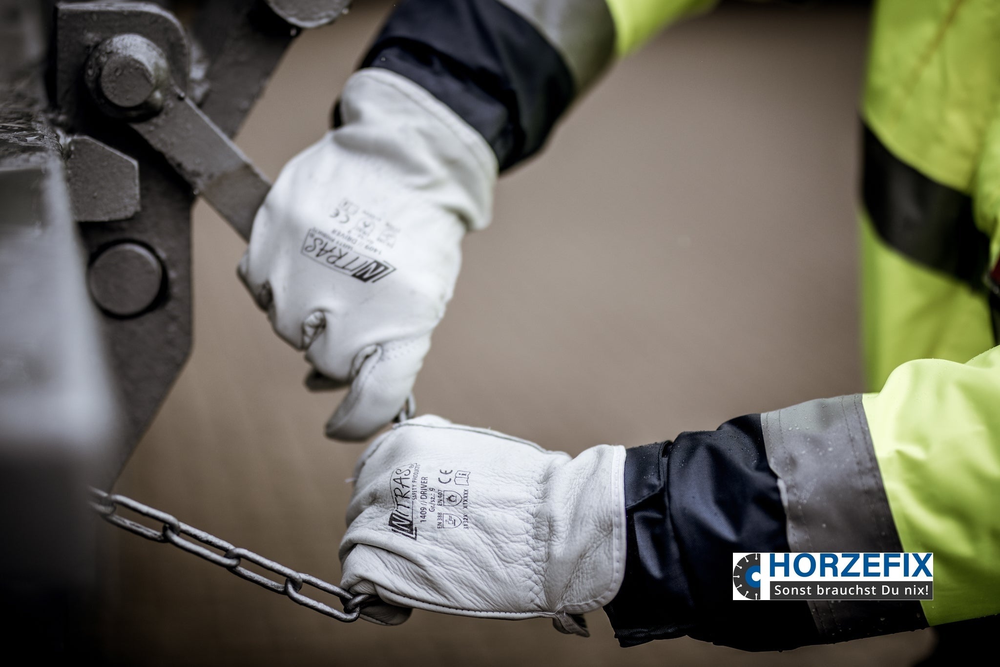 1409 Nitras Driver Rindvolllederhandschuhe EN 407 hitzebeständig grau 12 Paar Gr 8-12 horzefix