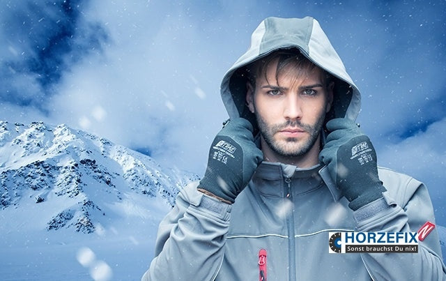 1606W SNOW FIGHTER Nitras Winterhandschuh Nylon Nitril Beschichtung 12 Paar Gr 8-11 horzefix