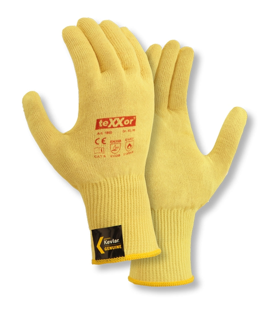 teXXor Aramid Feinstrick-Handschuhe: Flexibler Hitzeschutz mit Schnittfestigkeit