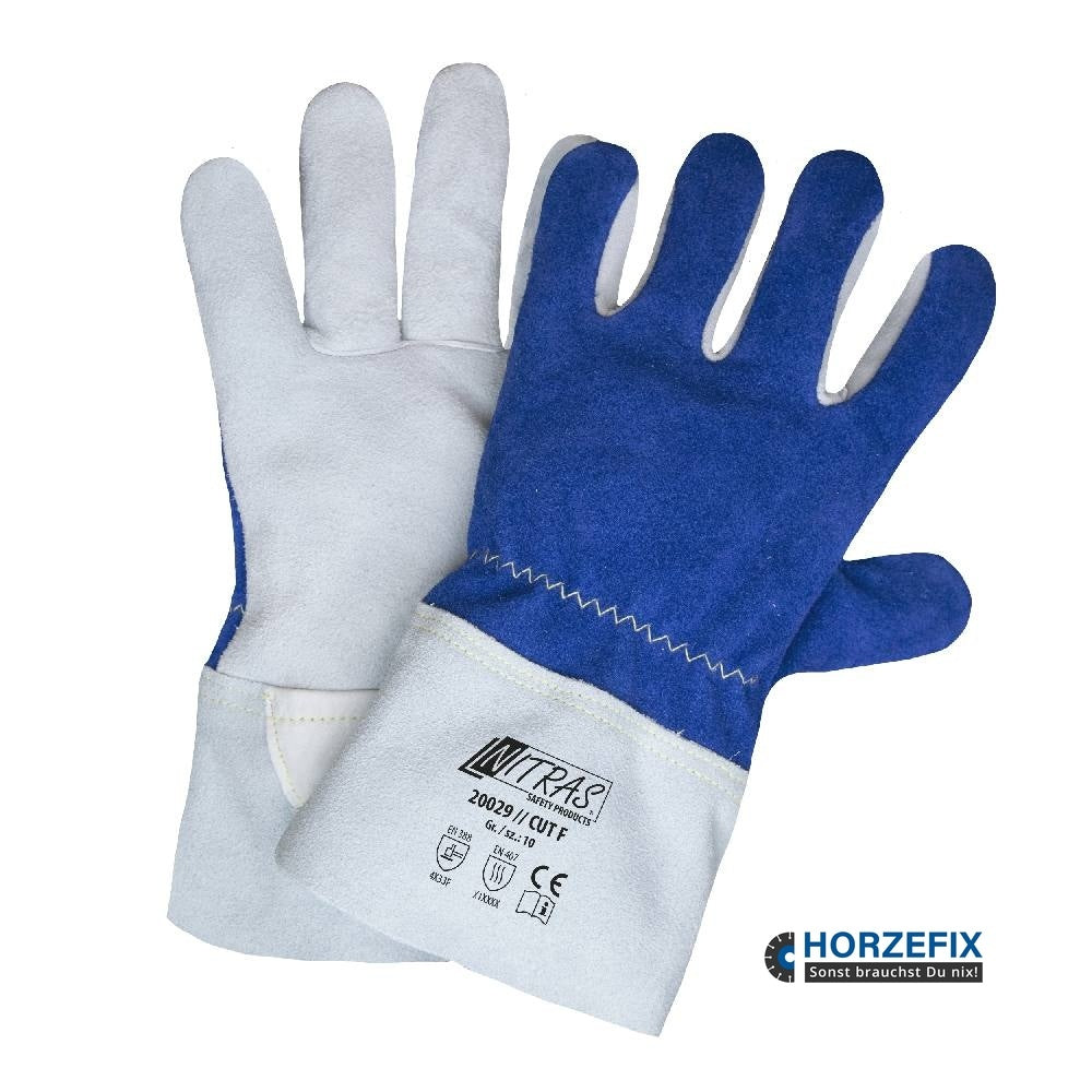20029 NITRAS CUT F Schnittschutzhandschuhe Vollleder/ Spaltleder 60 Paar Gr 8-12 horzefix