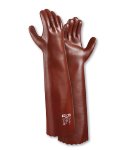 teXXor® topline Chemikalienschutz-Handschuhe aus robustem PVC in Rotbraun