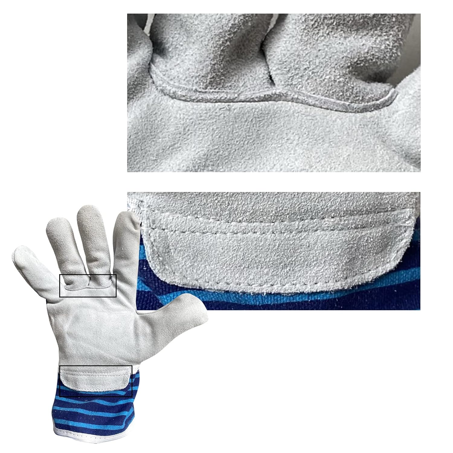 212150 Hase Rostock Arbeitshandschuh Rindspaltleder 12 Paar Gr 7-12 Hase Safety Gloves