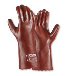 teXXor 2171 PVC Schutzhandschuhe Rotbraun Geraut Robust Wasserabweisend Größe 10