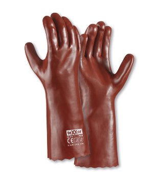 teXXor 2172 PVC Arbeitshandschuhe Rotbraun Größe 10 Robust & Flexibel