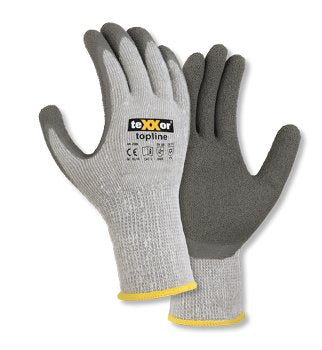 teXXor Winterhandschuhe WINTER GRIP 2209 Warme Latex-Beschichtung Arbeitshandschuhe Grau