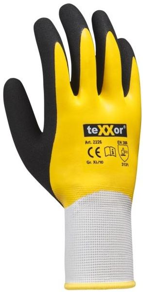 2226 texxor Arbeitshandschuhe Latex Montage Strickhandschuhe 120 Paar Gr 7-11