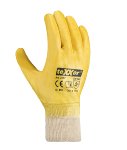 teXXor® Nitril-Handschuhe 2357 Gelb Vollbeschichtet mit Robustem Strickbund