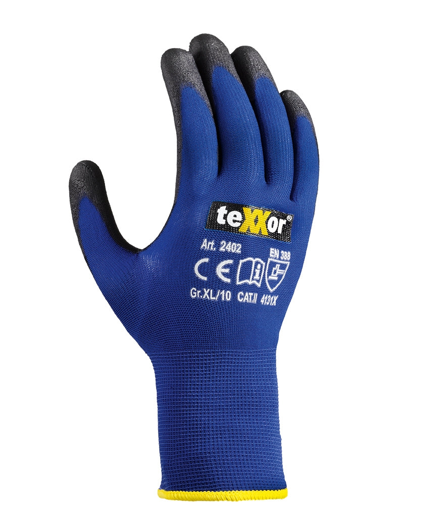 2402 texxor Nylon Strickhandschuhe PU touchscreen 240 Paar Gr 6-11
