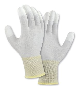 teXXor Nylon-Strickhandschuhe mit PU-Fingerspitzen: Präzise, flexible Schutzhandschuhe für feine Montage