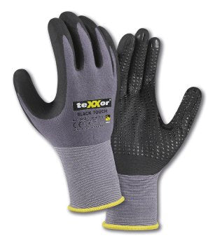 teXXor® Nylon-Strickhandschuhe BLACK TOUCH® Arbeits- und Montagehandschuhe