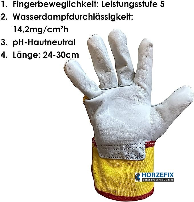 292002 Hase Sande gelb Arbeitshandschuh Lederhandschuhe 12 Paar Gr 8-12 Hase Safety Gloves