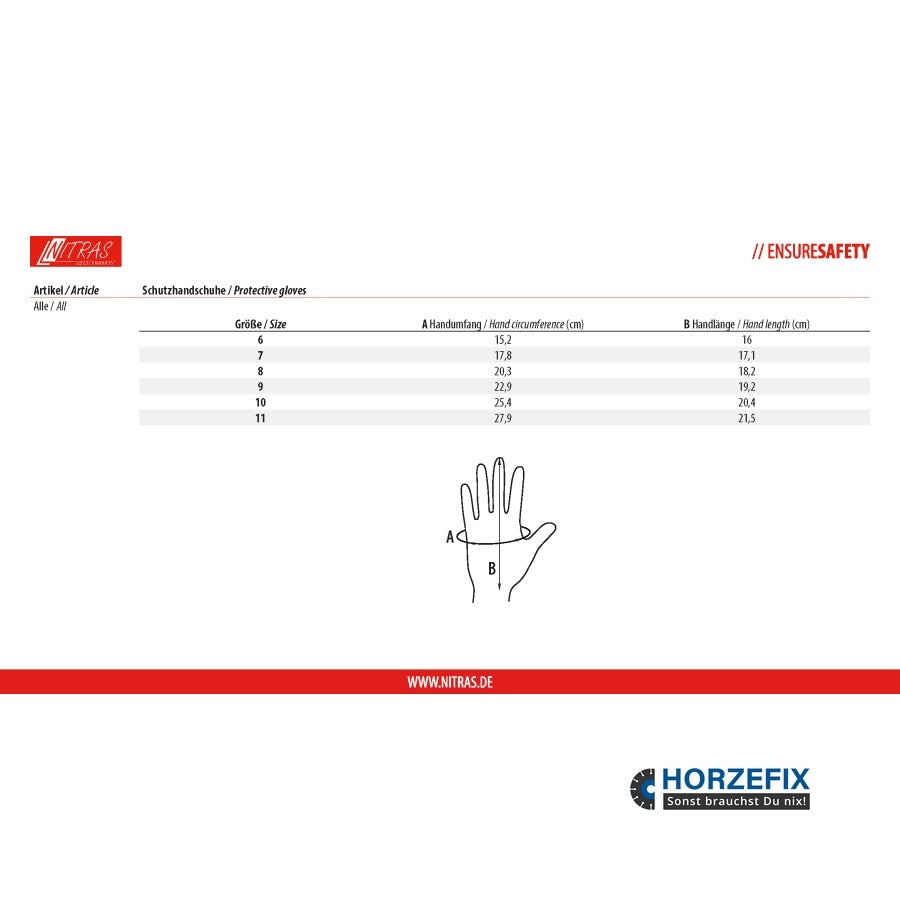 3112 Nitras Trikot-Handschuhe Nappaleder grau mit Schichtel 10 Paar Gr 9 horzefix