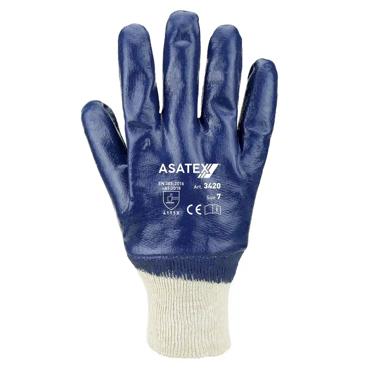 Robuster Nitril-Handschuh 3420 Vollbeschichtet mit Strickbund für den optimalen Arbeitsschutz