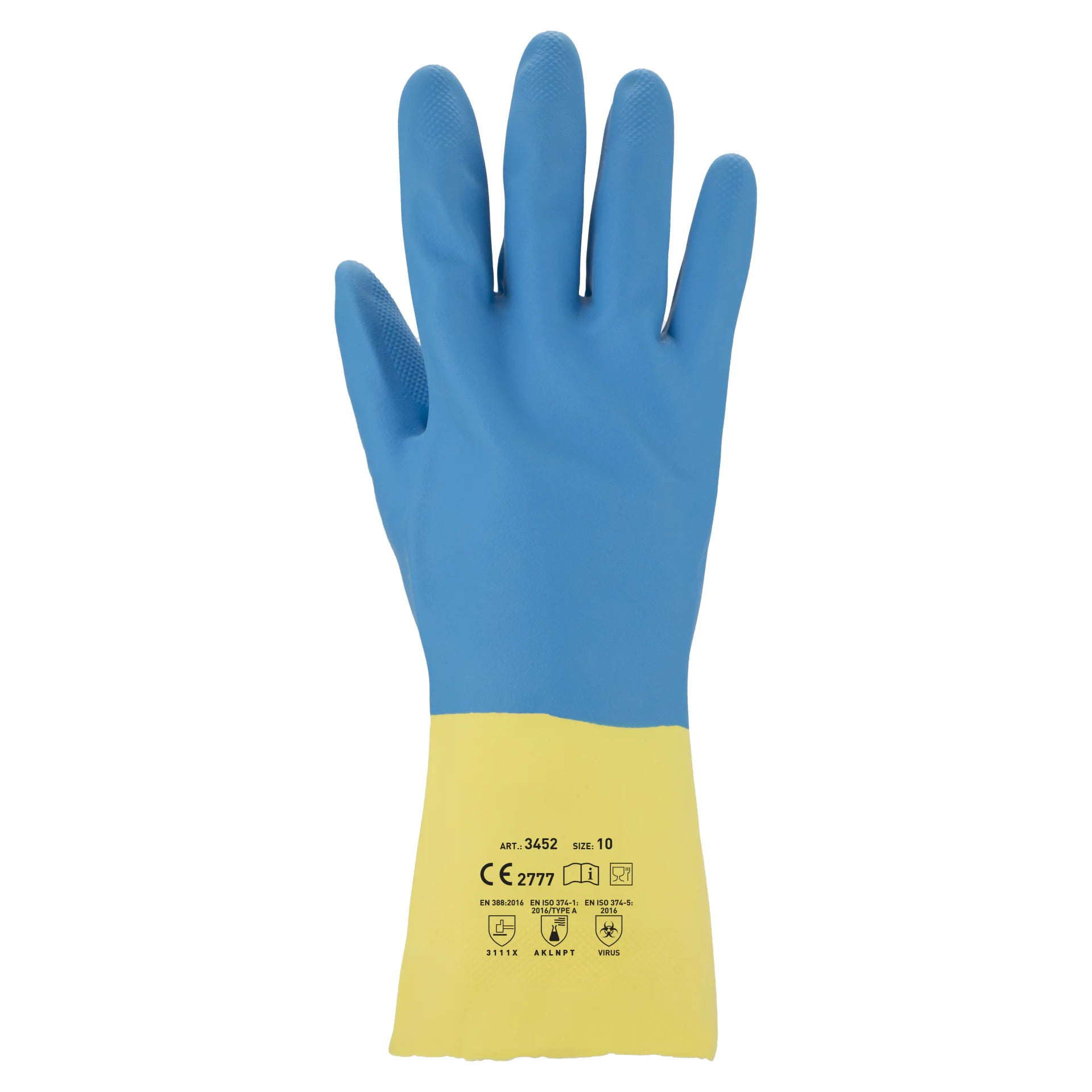 polychloropren handschuhe ASATEX 3452 Chemikalienschutzhandschuh aus Latex und Polychloropren Ge