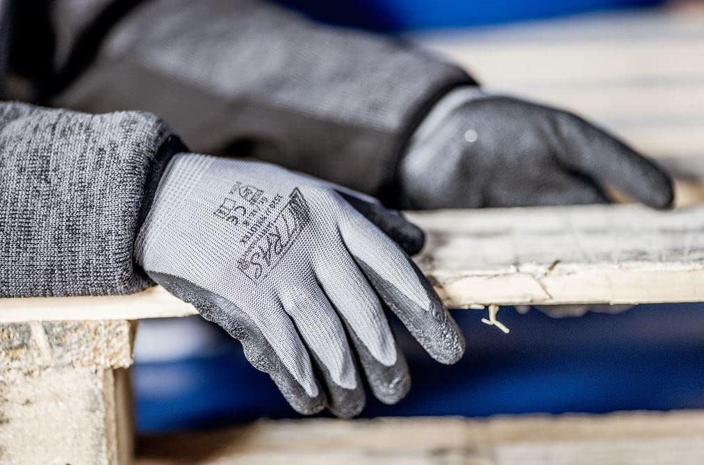 3520 Nitras Nylotex Nylon-Latexhandschuhe Arbeitshandschuhe extrem Grip 12 Paar Gr 7-12 horzefix