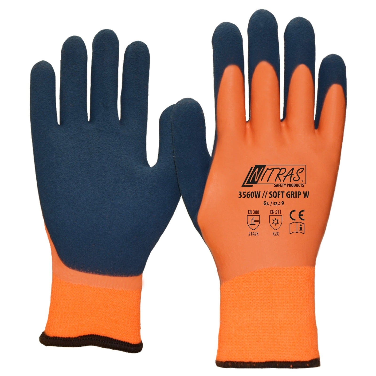 3560W Nitras Winterhandschuh Temperaturbeständig/Kältehandschuh 12 Paar Gr 8-11 horzefix