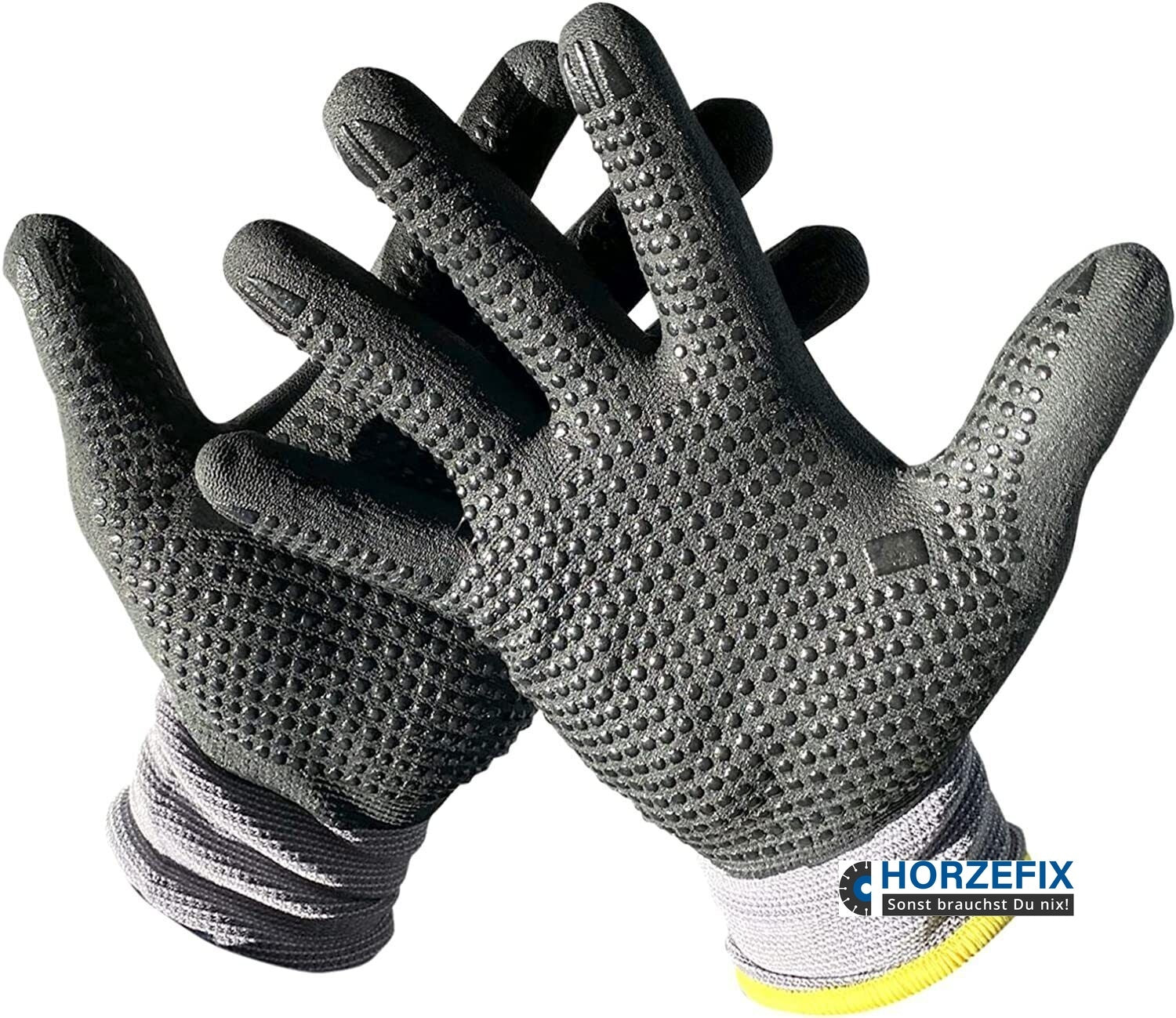 508150 Hase Montagehandschuh Padua Grip aus Nylon Feinstrick Nitrilnoppung 10 Paar Gr. 6-11 horzefix