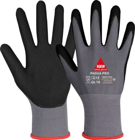 508690 Hase Padua Pro Montagehandschuh aus Nylon/Micro-Nitrilschaum 10 Paar Gr. 6-11 horzefix