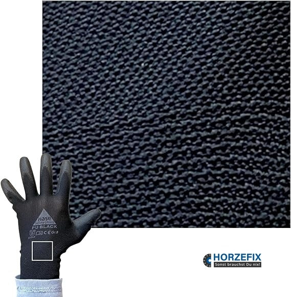 509560 Hase PU Black Montagehandschuh Nylon Polyester PU 10 Paar Gr 6-11 Hase Safety Gloves