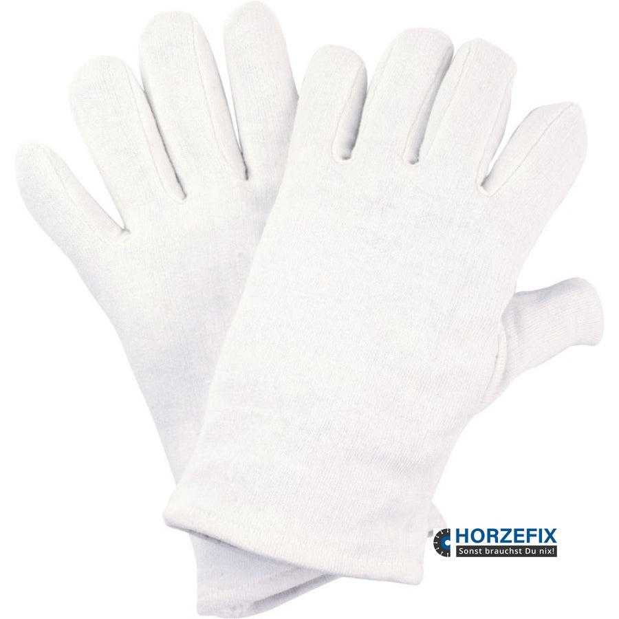 5310-5315 NITRAS Baumwoll-Trikot-Handschuhe weiß gebleicht mit Schichtel 12 Paar Gr 7-12 horzefix