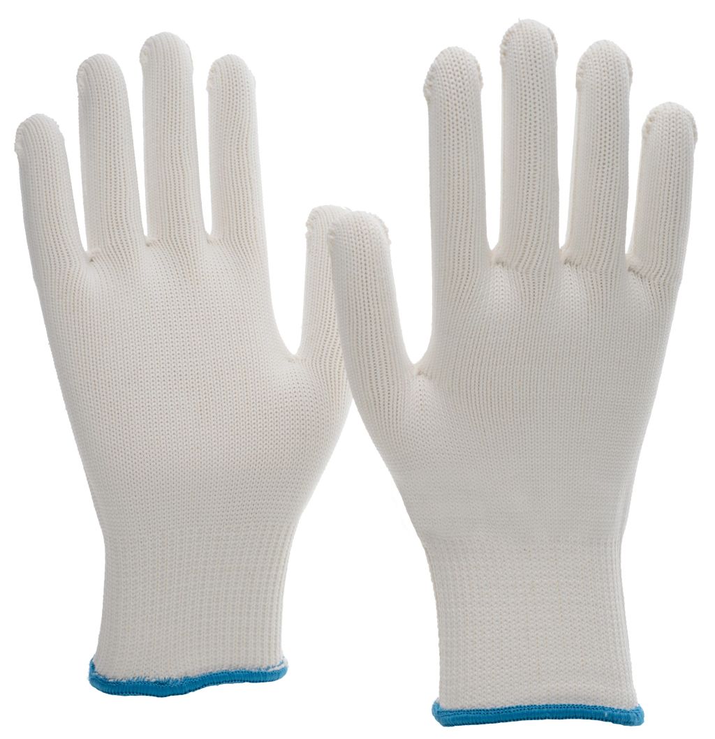 6100ND NITRAS Strickhandschuhe Nylon Baumwolle weiß unbeschichtet 12 Paar Gr 6-11 horzefix