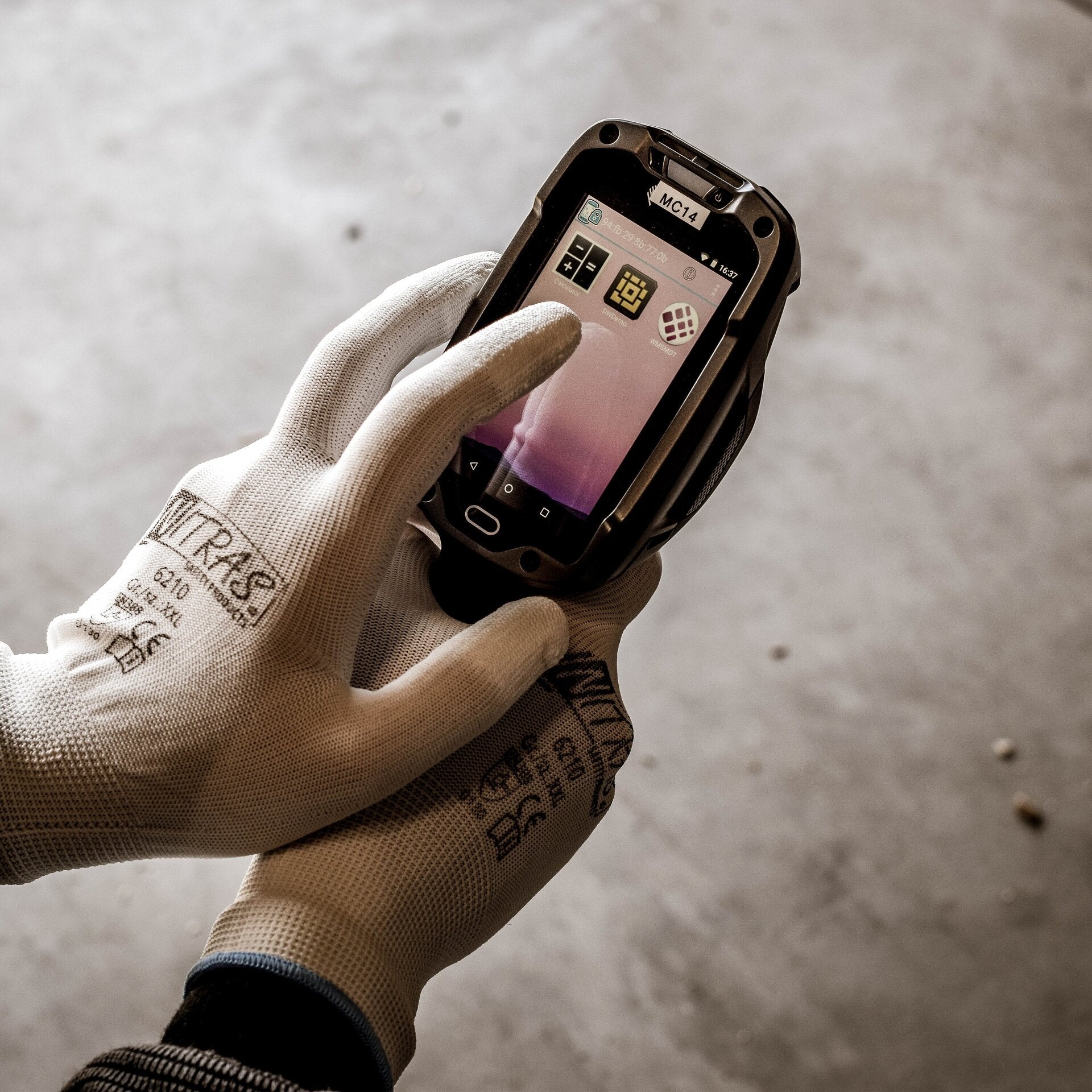 6210 Nitras Nylonhandschuh weiß teilbeschichtet auf Fingerkuppen 12 Paar Gr 6-10 horzefix