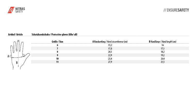 6215 Nitras Nylon schwarz mit PU-Beschichtung Feinmechaniker 12 Paar Gr 6-11 horzefix