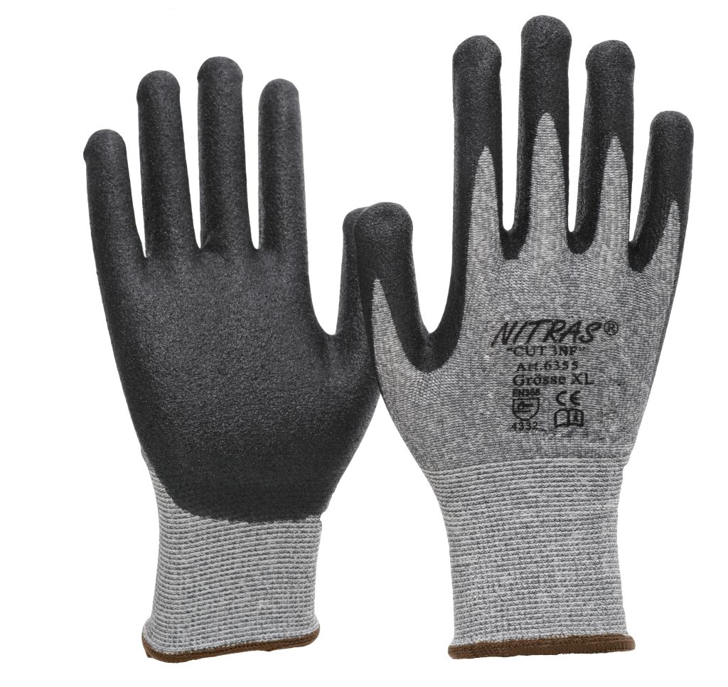 6355 Nitras CUT3 NF Schnittschutzhandschuh Nitrilschaum-Beschichtung 10 Paar Gr 6-11 horzefix
