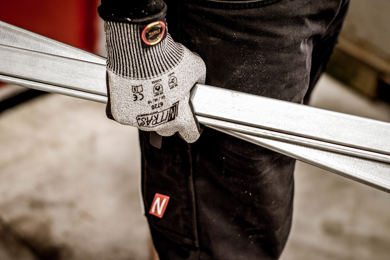 6720 Nitras TAEKI Schnittschutzhandschuh grau Latex-Beschichtung extrem Grip 10 Paar Gr 6-11 horzefix