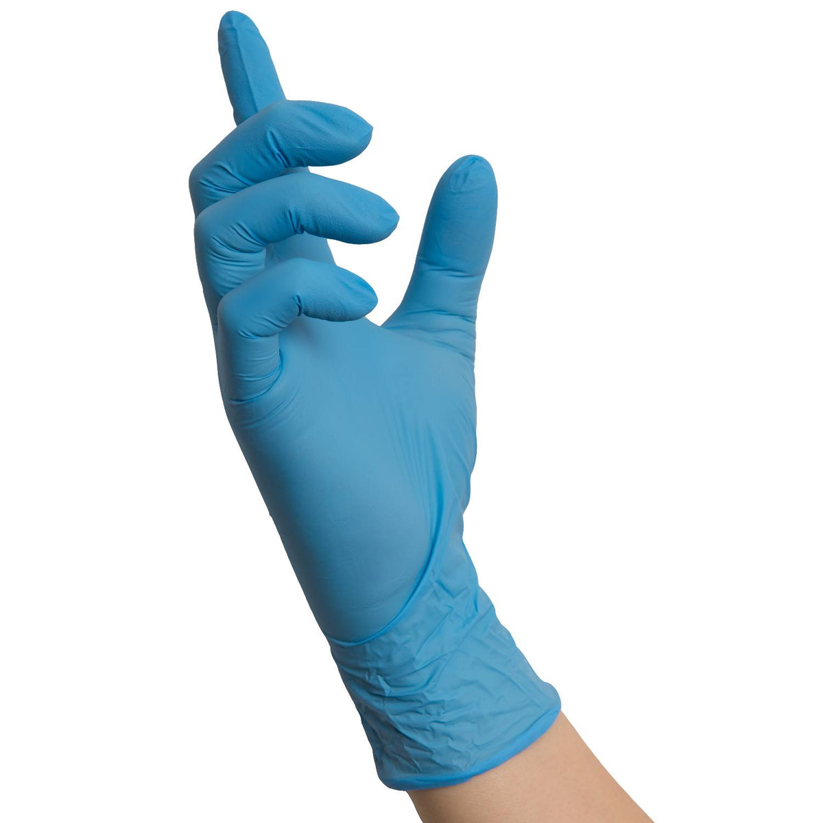 8311 Nitras blue wave nitril Einmalhandschuhe blau puderfrei 10 Boxen je 100 StĂĽck GrS-2XL horzefix