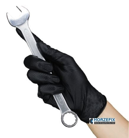 8330 Nitras Einmalhandschuh Nitril Tough Grip N puderfrei Box je 50 Stück Gr S-XXL horzefix