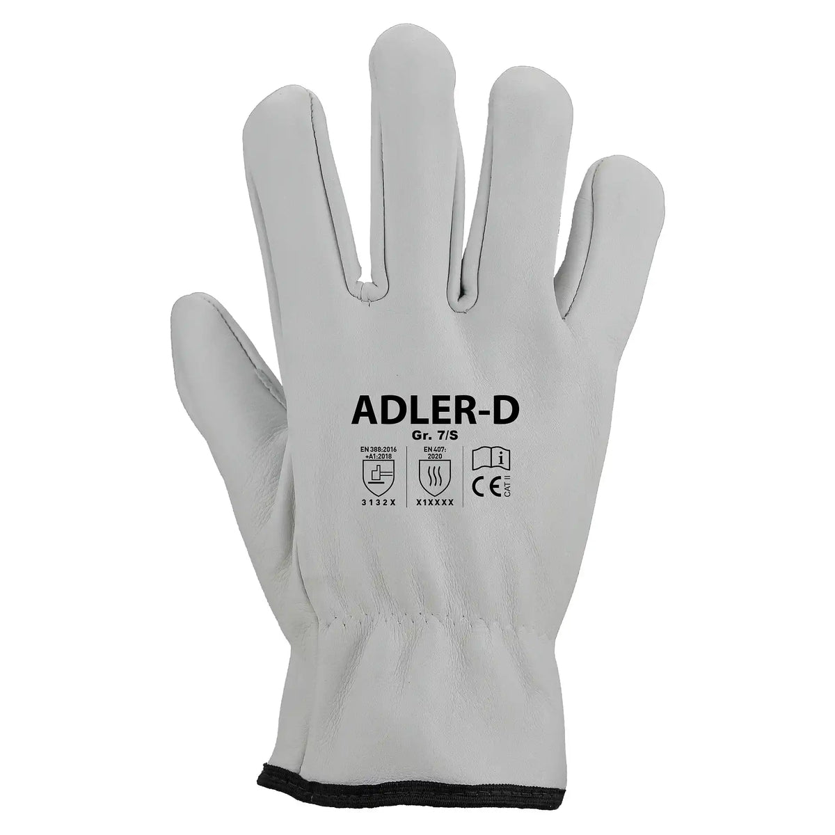 ASATEX ADLER-D Driver Arbeitshandschuh aus robustem grauen Rindvollleder Spitzenqualität
