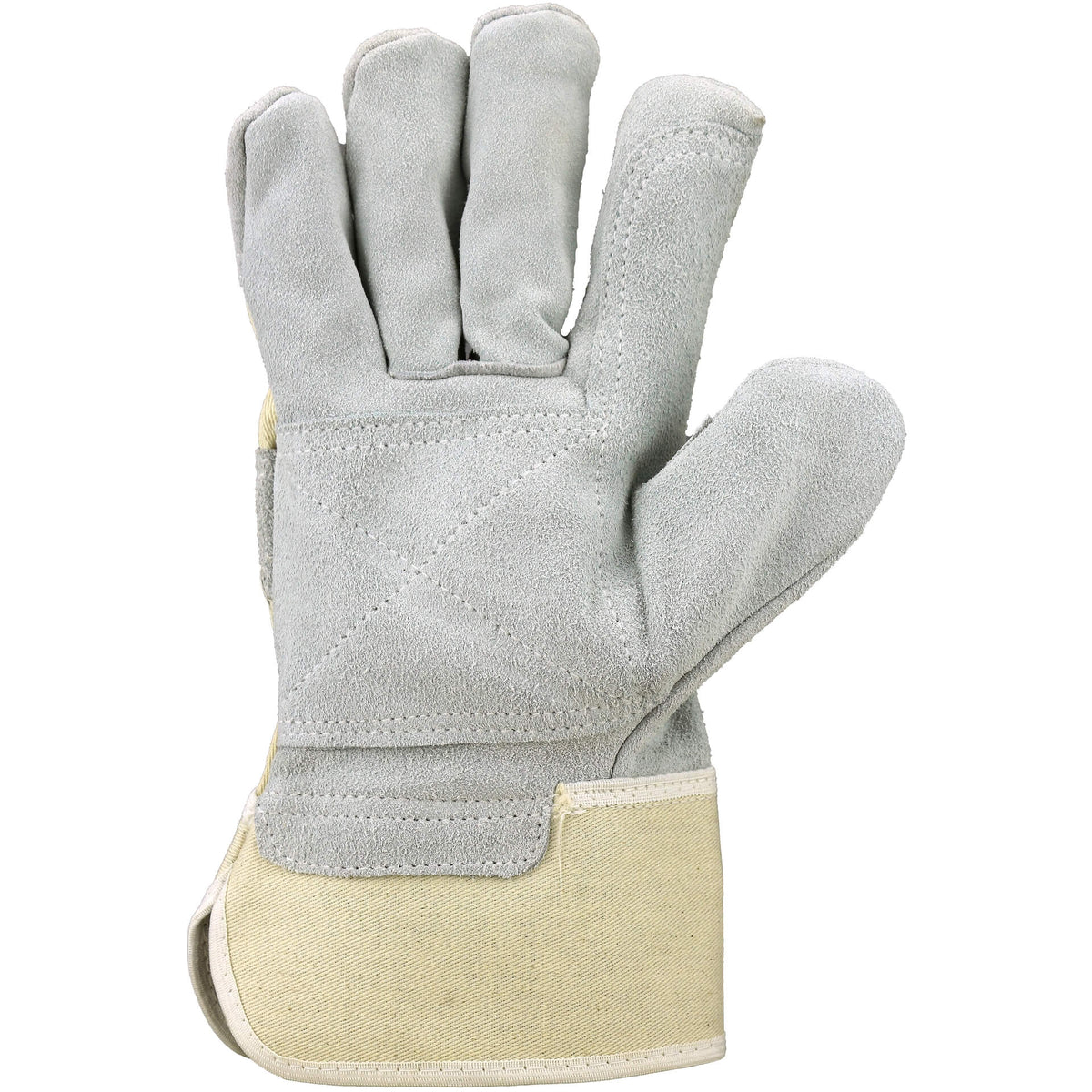 Robuster ASATEX FALKE-V Rindspaltleder Handschuh verstärkt für maximalen Schutz