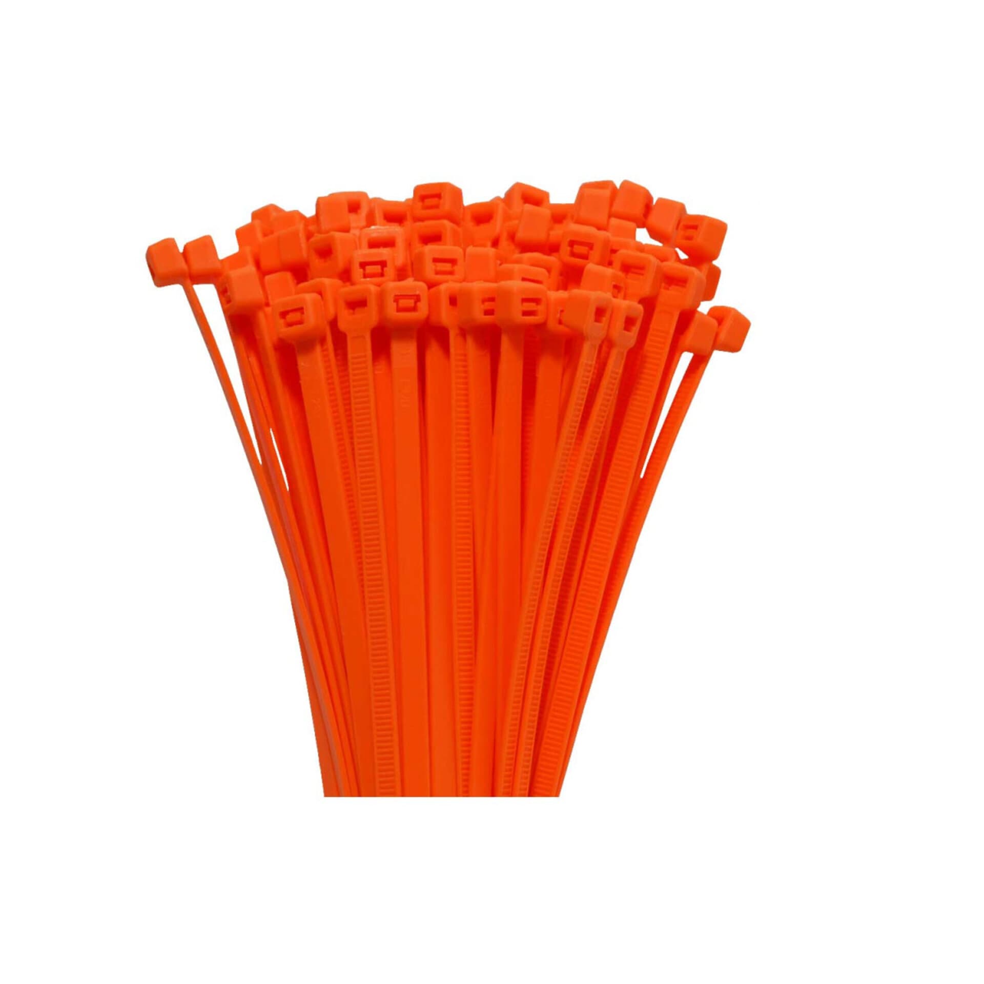 HorzeFix Kabelbinder 100 Stück orange lang uv beständig Universalbinder 2,5/3,6/4,8/7,6 breit