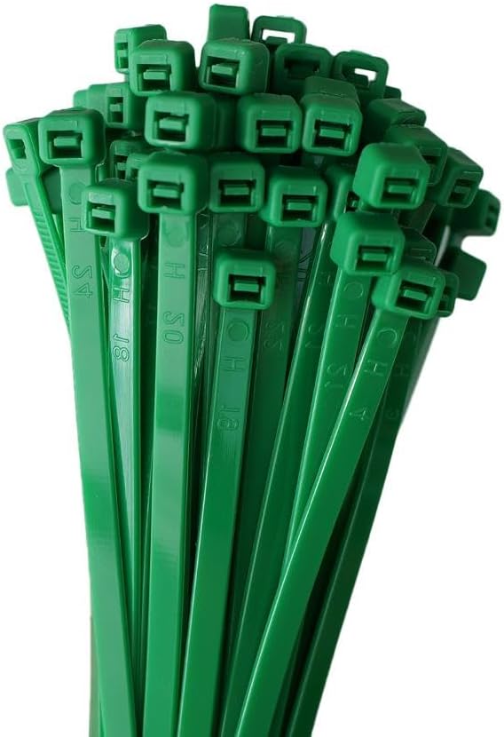 HorzeFix Kabelbinder 100 Stück grün lang uv beständig Universalbinder 2,5/3,6/4,8/7,6 breit horzefix