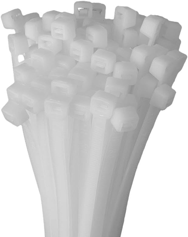 HorzeFix Kabelbinder 100 Stück weiß wetterfest lang uv beständig Universalbinder 2,5/3,6/4,8/7,6 breit horzefix