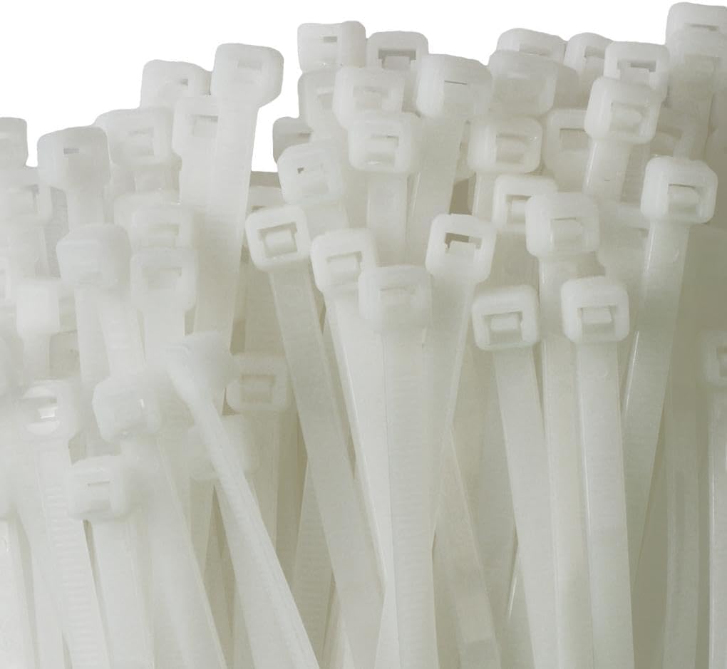 HorzeFix Kabelbinder 100 Stück weiß wetterfest lang uv beständig Universalbinder 2,5/3,6/4,8/7,6 breit horzefix