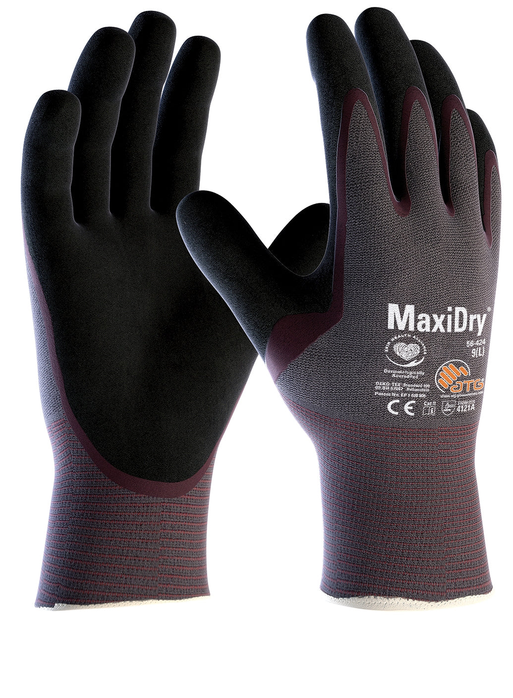 56-424 MaxiDry ATG Nylon-Strickhandschuhe silkonfrei 72 Paar Gr 6-12