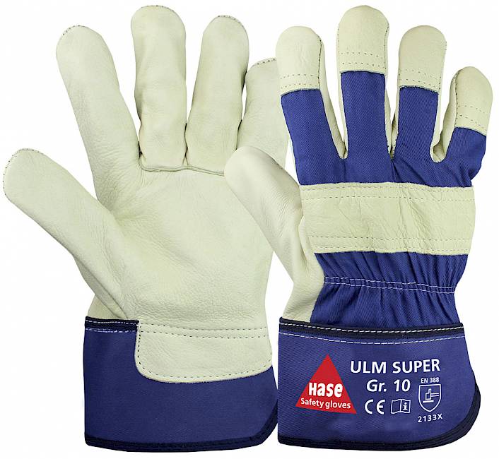 Robuster Ulm Super Narbenleder Arbeitshandschuh – Langlebig, Bequem, Sicher für Industrie