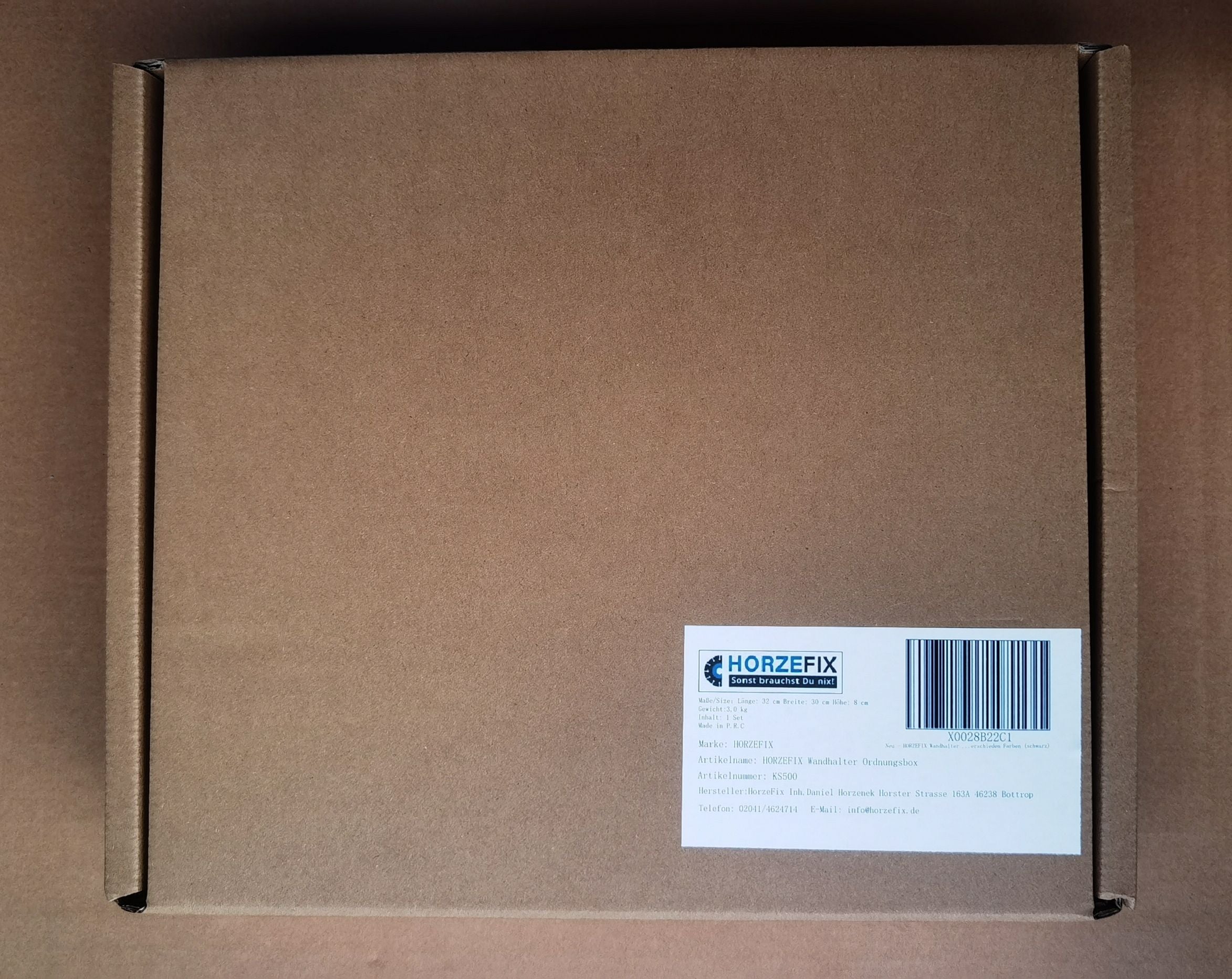 HORZEFIX Kabelbinder Ordnungsbox Wandhalter zur Wandbefestigung aus Metall in blau inklusive 2 Schrauben und 2 Dübel- idealer Ordnungshelfer