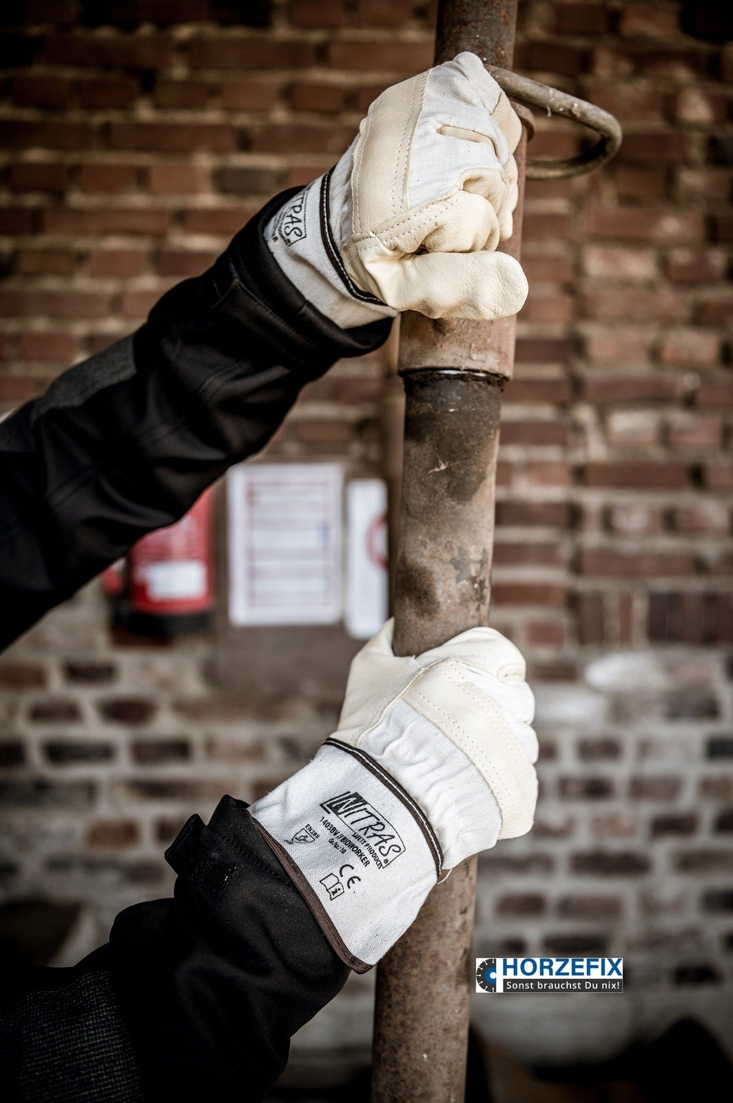 Nitras Bio-Rindvolllederhandschuh nach EN388  Gr.10