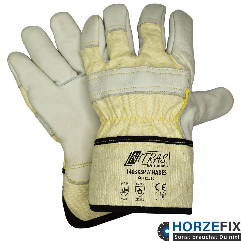 Nitras HADES Schnittschutzhandschuh nach EN 388, EN 407 Gr. 8-12