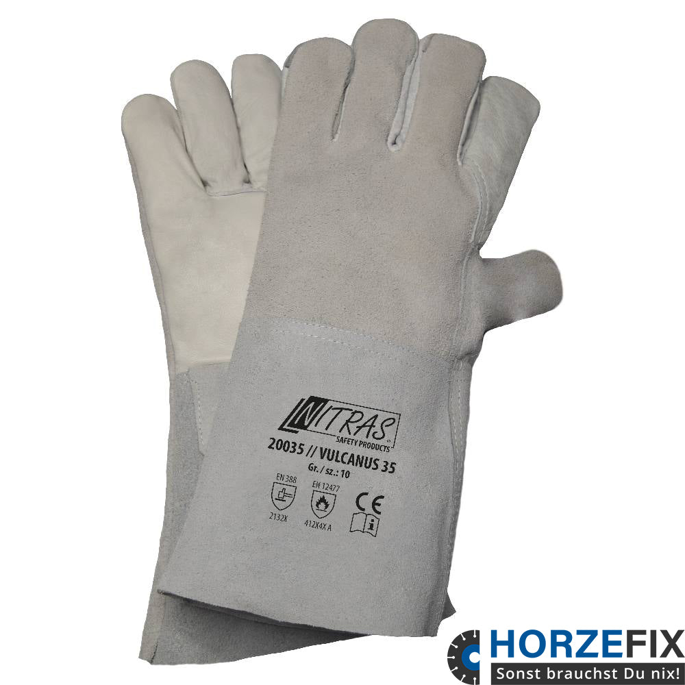Nitras Elektrode/MAG Schweißerhandschuh Kombi nach EN388 und EN12477 Gr. 9-11