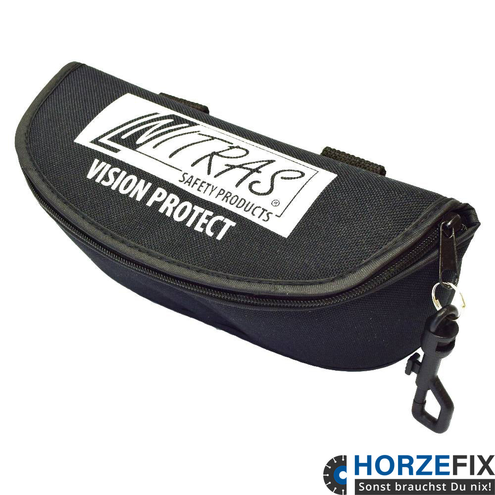 90C Nitras Textil Schutzbrille Brillenetui mit Reißverschluss Schutzbrillenschutz 1x Etui horzefix