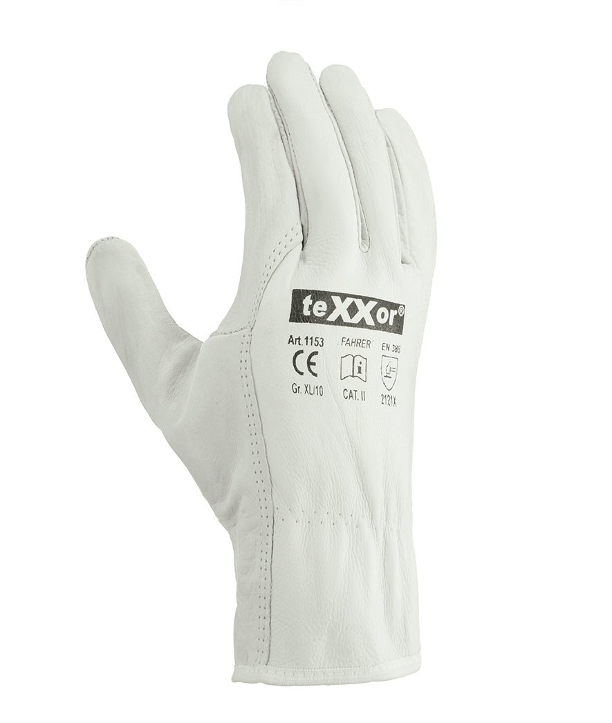 1153 texxor Handschuhe TOP Rindnappaleder Handschuhe Fahrer 120 Paar Gr. 8-11